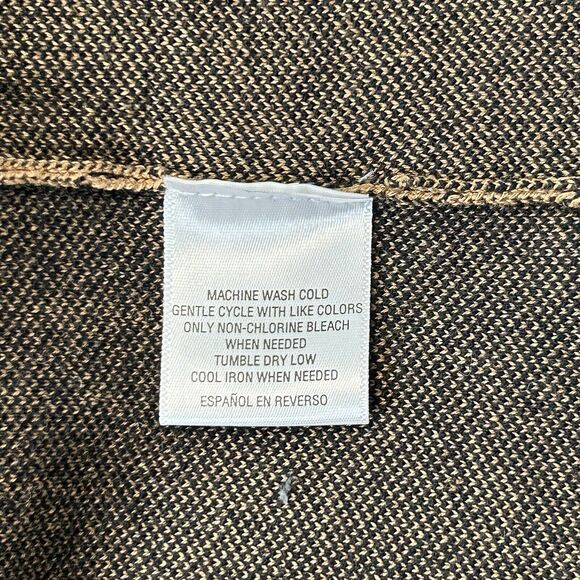 Charter Club Women’s Size Small Brown Black Houndstooth Open Duster Cardigan NEW - Picture 5 of 9